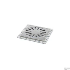 Renovatievloerput Rooster Aquaberg Met 1 Aansluiting 14.6x14.6x0.7 Cm RVS