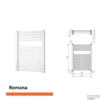 Handoekradiator Romana 805 X 600 Mm Zilver Metallic -Badkamermeubels romana 805 x 600 1 1 1 1 1