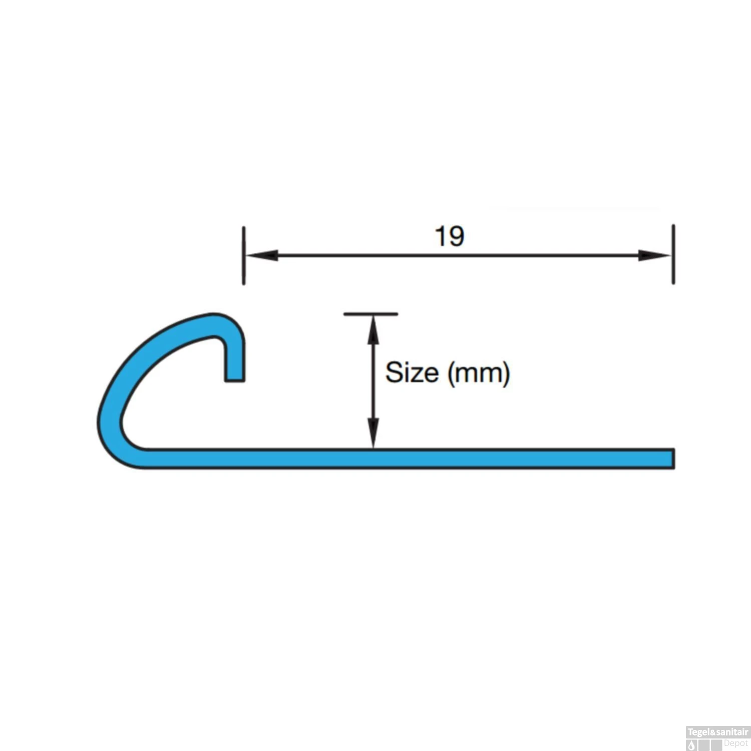 Ox Tegelprofiel Rondex Rond Open Mat Zilver 8 Mm 4 Ox Tegelprofiel Rondex Rond Open Mat Zilver 8 Mm - Afbeelding 2