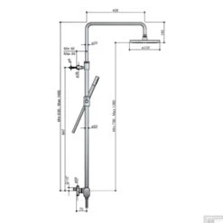 Regendoucheset Hotbath Get Together Friendo Chroom -Badkamermeubels sds8 tech 1