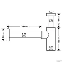 Sifon Differnz Design Gun Metal -Badkamermeubels sifon differnz design tech 5