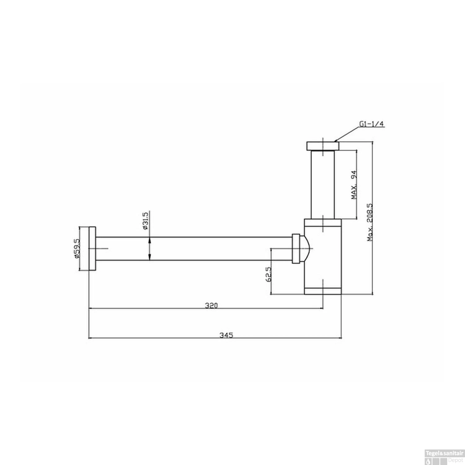 Sifon Go By Van Marcke Helene Black Mat Zwart - Afbeelding 2