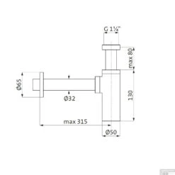 Sifon Herzbach Living Rond In Hoogte Verstelbaar Messing Chroom -Badkamermeubels sifon herzbach living rond in hoogte verstelbaar messing chroom tech