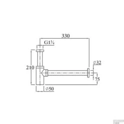 Sifon Sanilux Design RVS -Badkamermeubels ssp4000 tech