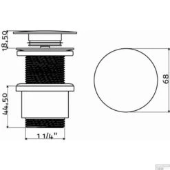 Stop/go Afvoerplug Clou InBe Zonder Overloop Met Platte Afdekkap Rond Chroom 7 Stop/go Afvoerplug Clou InBe Zonder Overloop Met Platte Afdekkap Rond Chroom -Badkamermeubels stopgo afvoerplug clou inbe zonder overloop met platte afdekkap rond chroom tech