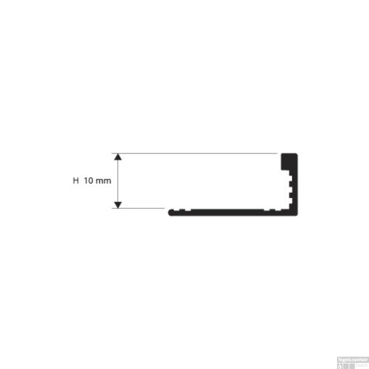 Tegelprofiel Proterminal 270 Cm Aluminium Stenen Afwerking Cream 4 Tegelprofiel Proterminal 270 Cm Aluminium Stenen Afwerking Cream - Afbeelding 2
