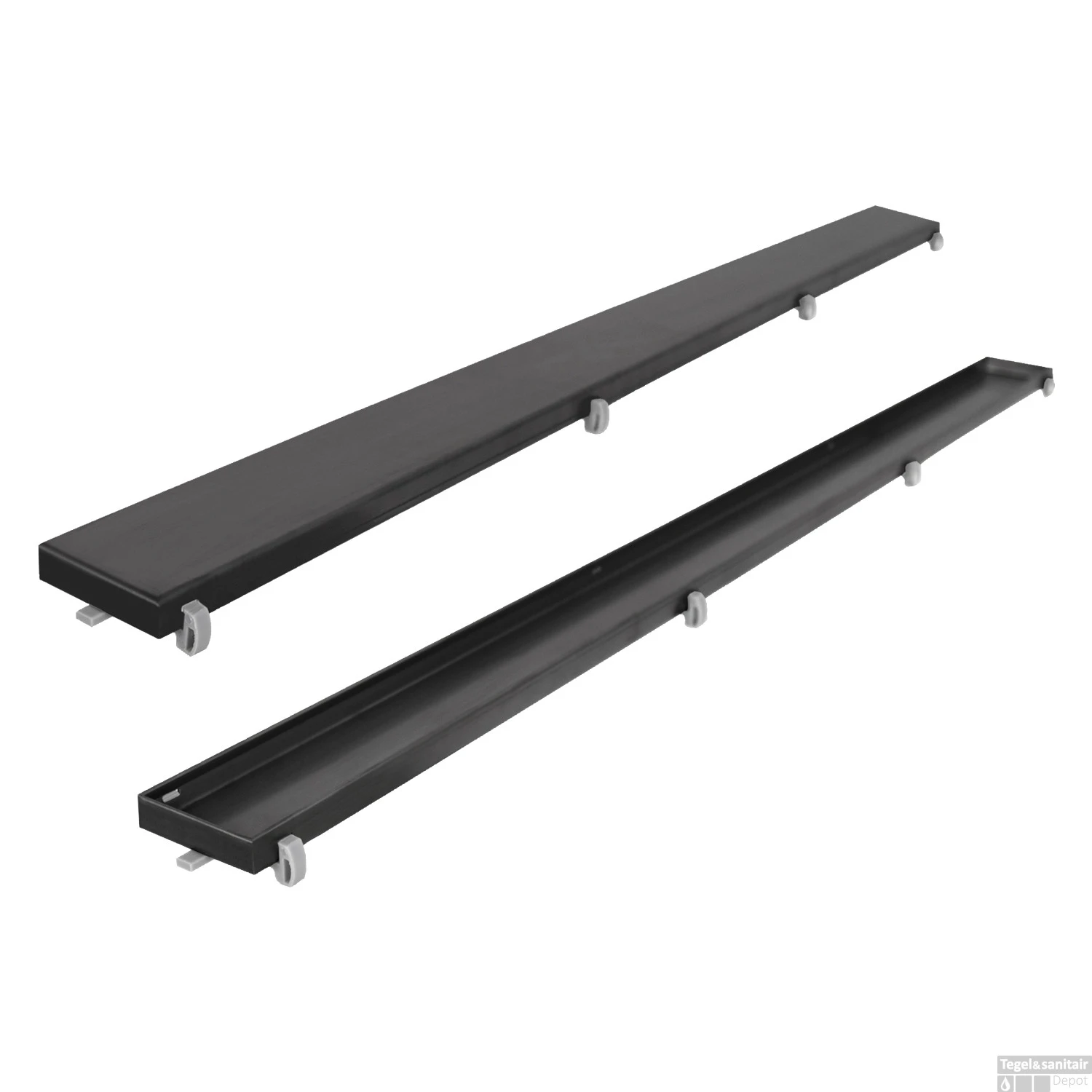 Tegelrooster Differnz T.b.v. Douchegoot 80 Cm Zwart 3 Tegelrooster Differnz T.b.v. Douchegoot 80 Cm Zwart