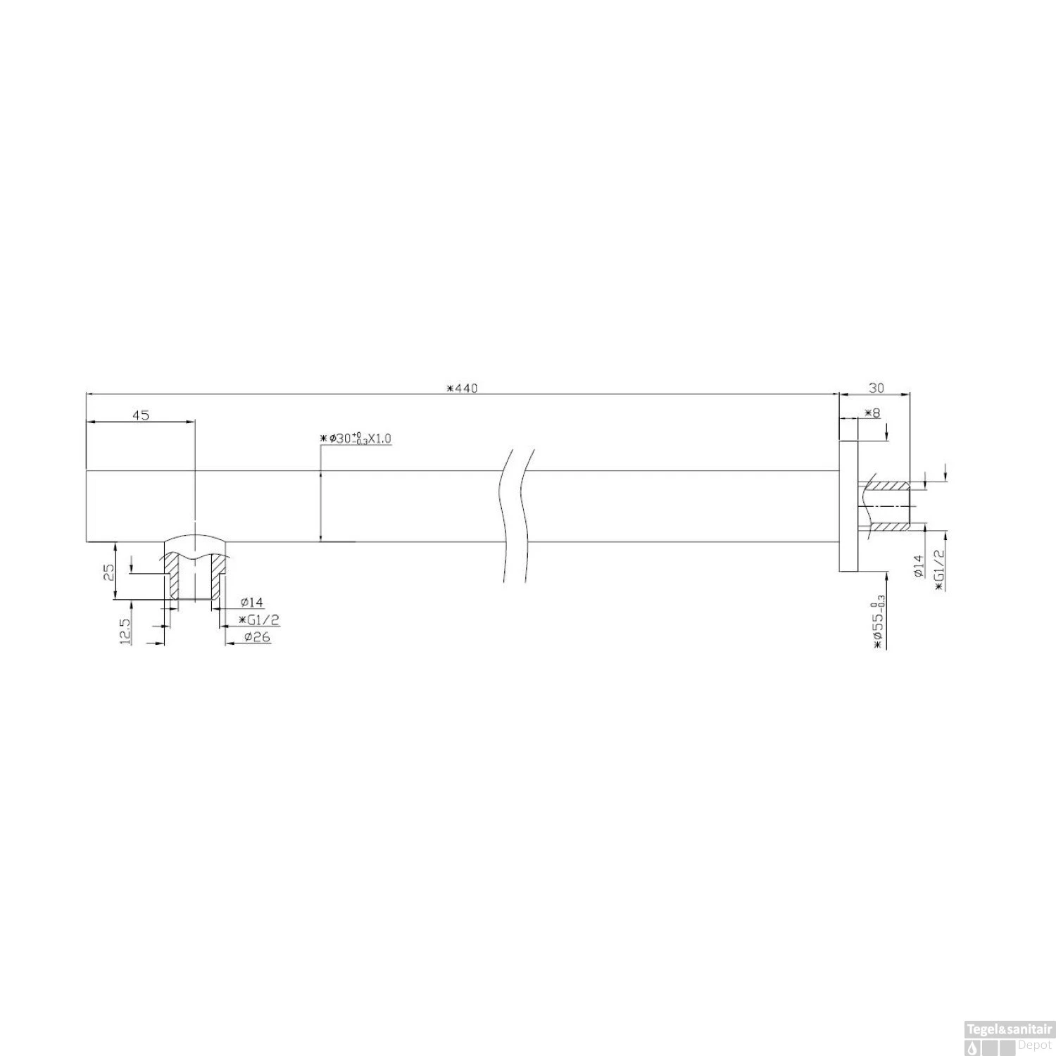 Thermostatisch Inbouwdoucheset BWS Muuruitloop Rond 30 Cm Mat Zwart 8 Thermostatisch Inbouwdoucheset BWS Muuruitloop Rond 30 Cm Mat Zwart - Afbeelding 6