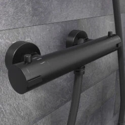 Thermostatische Douchekraan Schutte London HOH 15 Cm Mat Zwart