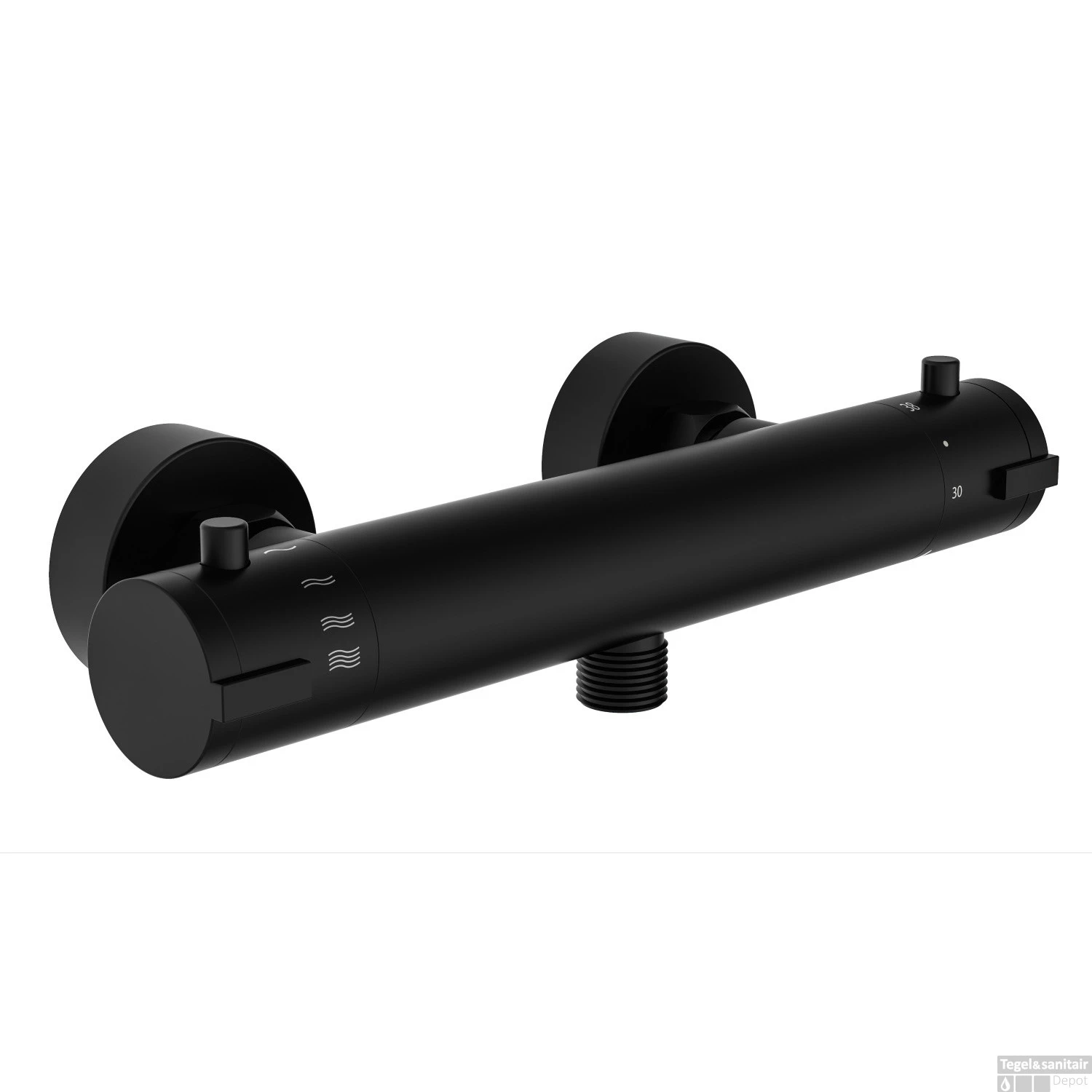 Thermostatische Douchekraan Schutte London HOH 15 Cm Mat Zwart - Afbeelding 2