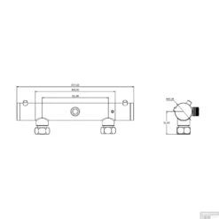 Thermostatische Douchekraan Schutte London HOH 15 Cm Mat Zwart -Badkamermeubels thermostatische douchekraan schutte london hoh 15 cm mat zwart 4008431524665 tech