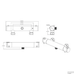 Thermostatische Douchekraan Schutte London Chroom -Badkamermeubels thermostatische douchemengkraan schutte london chroom tech