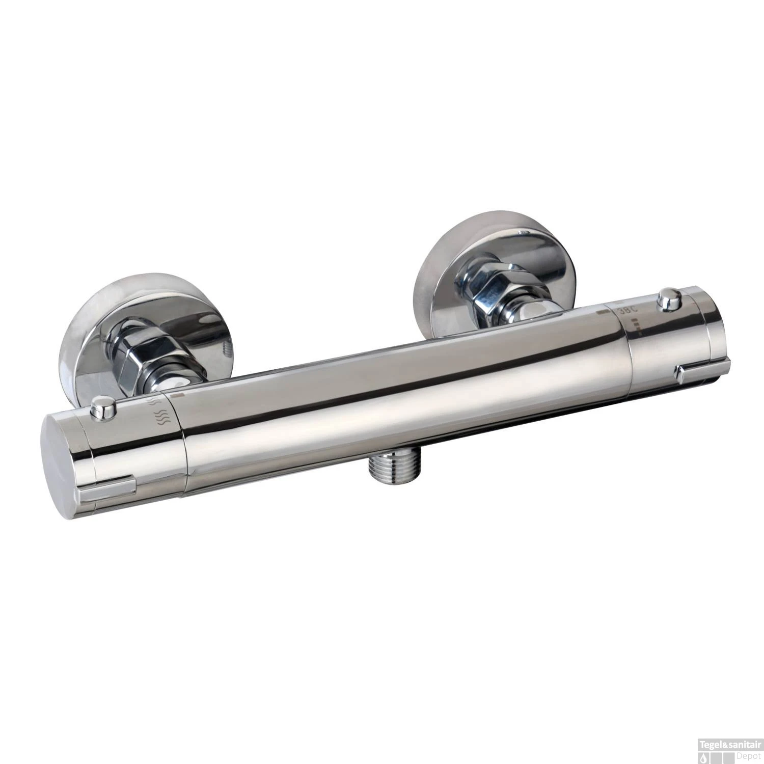 Thermostatische Douchekraan Schutte London Chroom 120mm HOH-afstand 3 Thermostatische Douchekraan Schutte London Chroom 120mm HOH-afstand