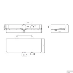 Thermostatische Douchekraan Schutte Ocean Met Planchet Chroom Antraciet -Badkamermeubels thermostatische douchemengkraan schutte ocean met planchet chroom antraciet tech