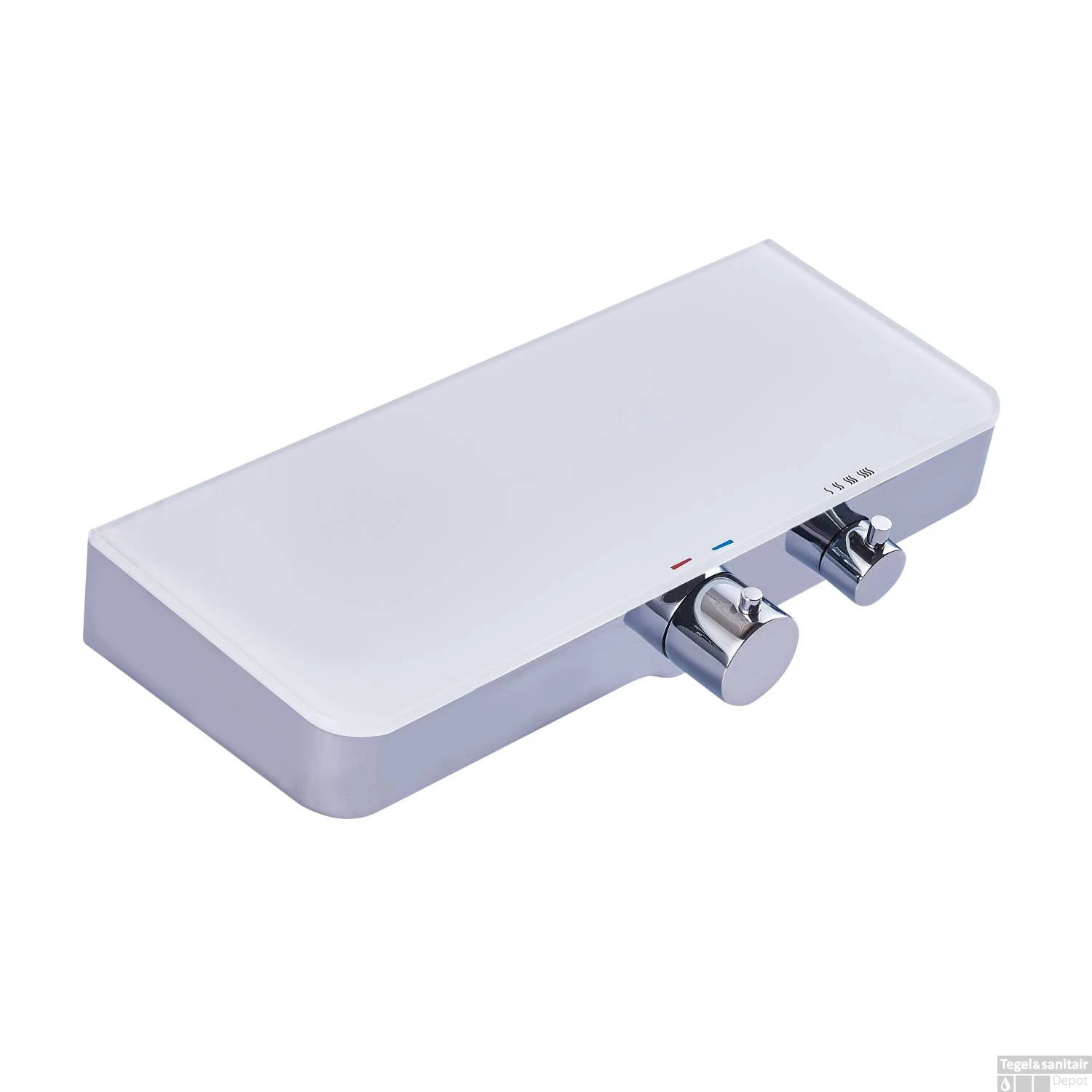 Thermostatische Douchekraan Schutte Ocean Met Planchet Chroom Wit 3 Thermostatische Douchekraan Schutte Ocean Met Planchet Chroom Wit