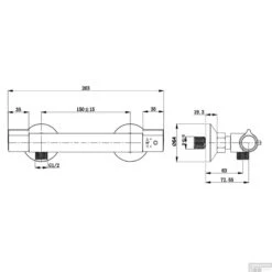 Thermostatische Douchekraan Schutte Vico Chroom -Badkamermeubels thermostatische douchemengkraan schutte vico chroom tech