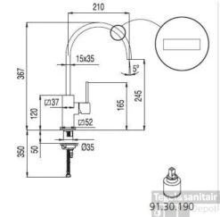 Tres Keukenkraan CUADRO 130498 7 Tres Keukenkraan CUADRO 130498 -Badkamermeubels tres keukenkraan cuadro 130498 1