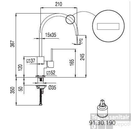 Tres Keukenkraan CUADRO 130498 4 Tres Keukenkraan CUADRO 130498 - Afbeelding 2