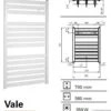 Handdoekradiator Vale 700 X 560 Mm Wit Structuur