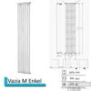 Designradiator Vazia M Enkel 1970 X 532 Mm Mat Zwart -Badkamermeubels vazia m enkel 1970 x 304 4