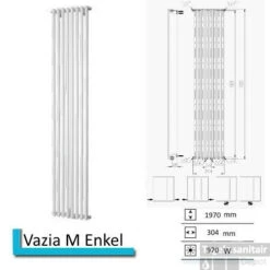 Designradiator Vazia M Enkel 1970 X 532 Mm Mat Zwart