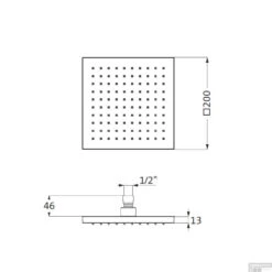 Vierkante Hoofddouche Herzbach Living Spa 20 Cm Koper -Badkamermeubels vierkante hoofddouche herzbach living spa 20 cm koper tech