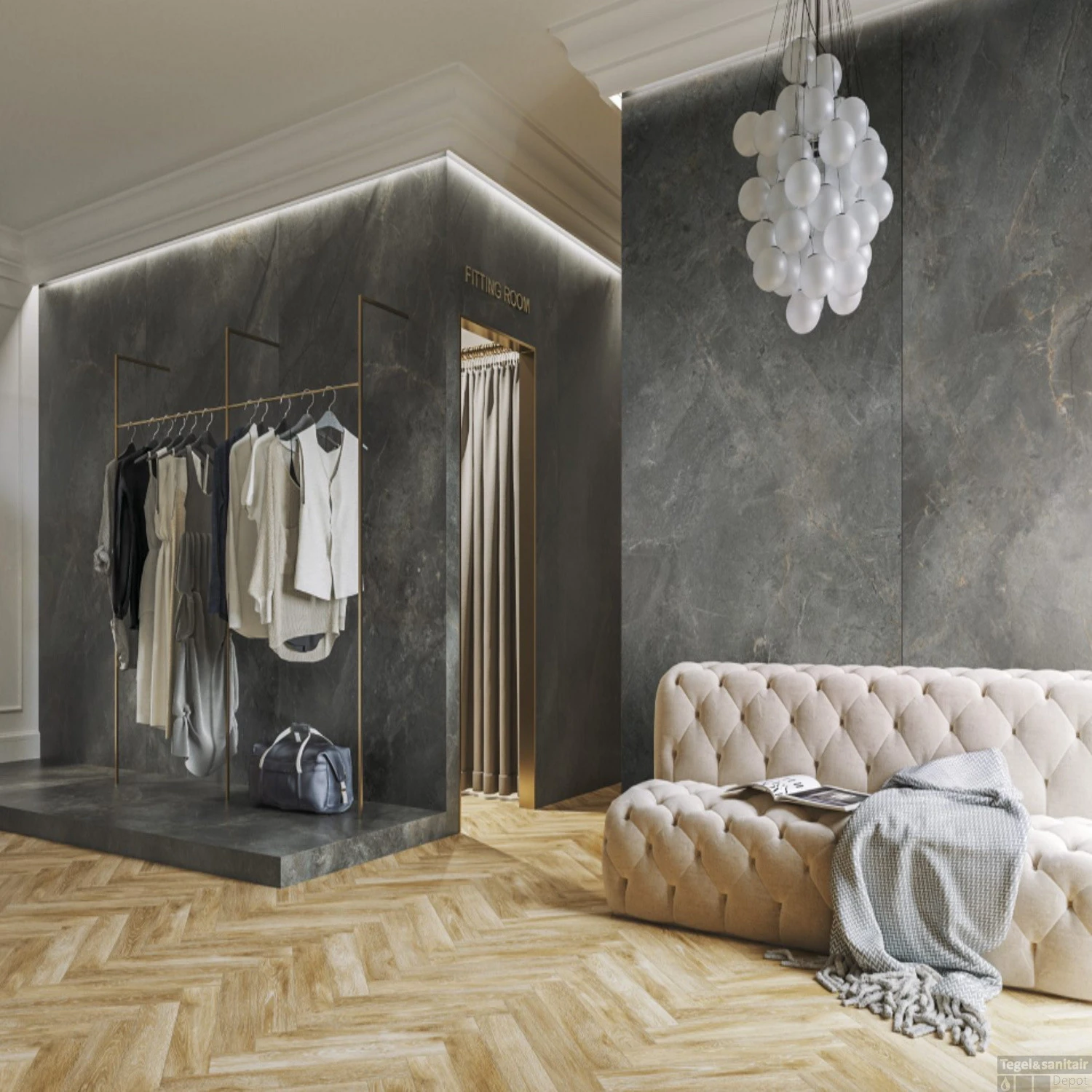 Vloertegel Cerrad Masterstone 120x120 Cm Gepolijst Graphite (Doosinhoud 1.44m2) 4 Vloertegel Cerrad Masterstone 120x120 Cm Gepolijst Graphite (Doosinhoud 1.44m2) - Afbeelding 2