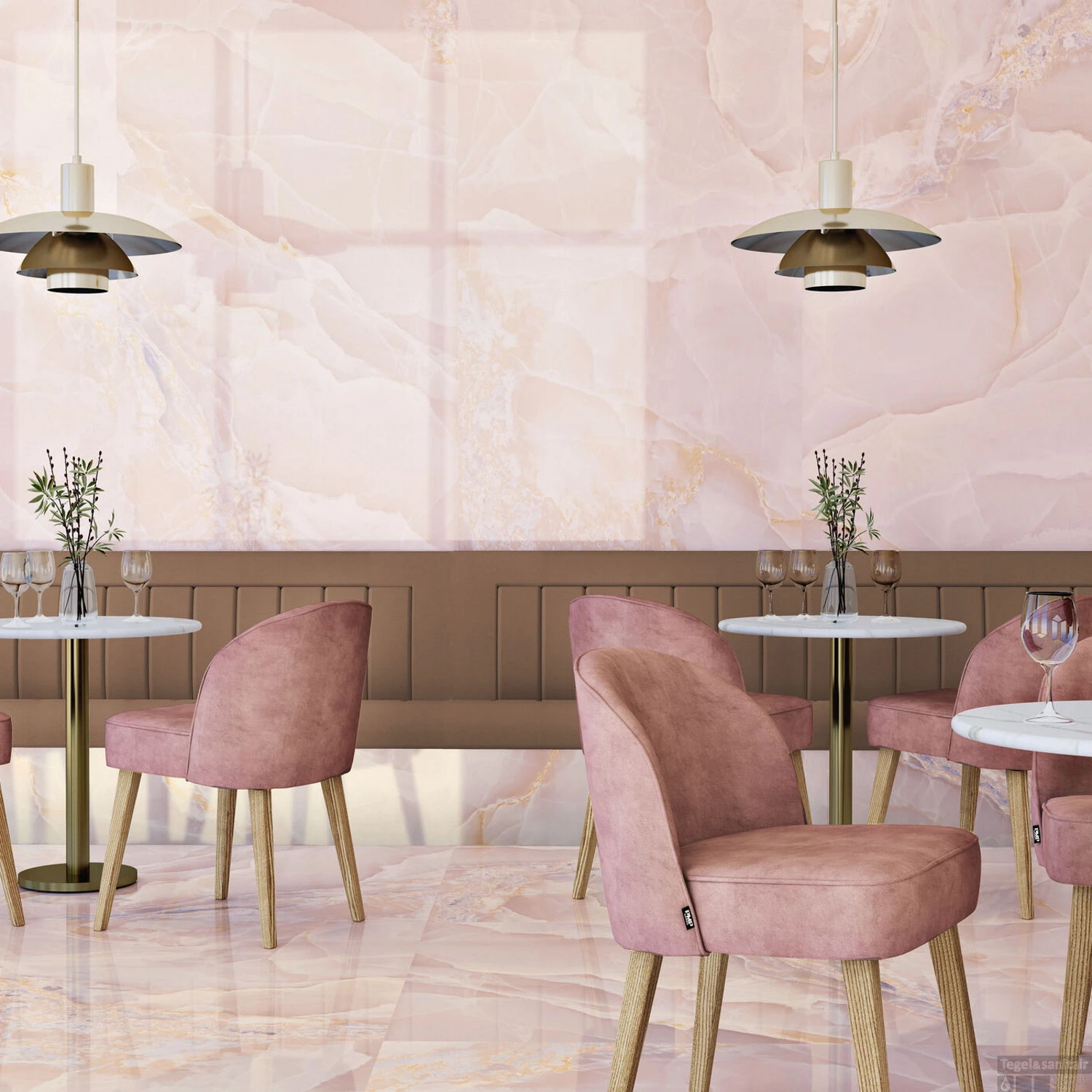 Vloertegel Etile Onyx Rose Pulido Gepolijst 120x120 (doosinhoud 1.44 M2) 4 Vloertegel Etile Onyx Rose Pulido Gepolijst 120x120 (doosinhoud 1.44 M2) - Afbeelding 2