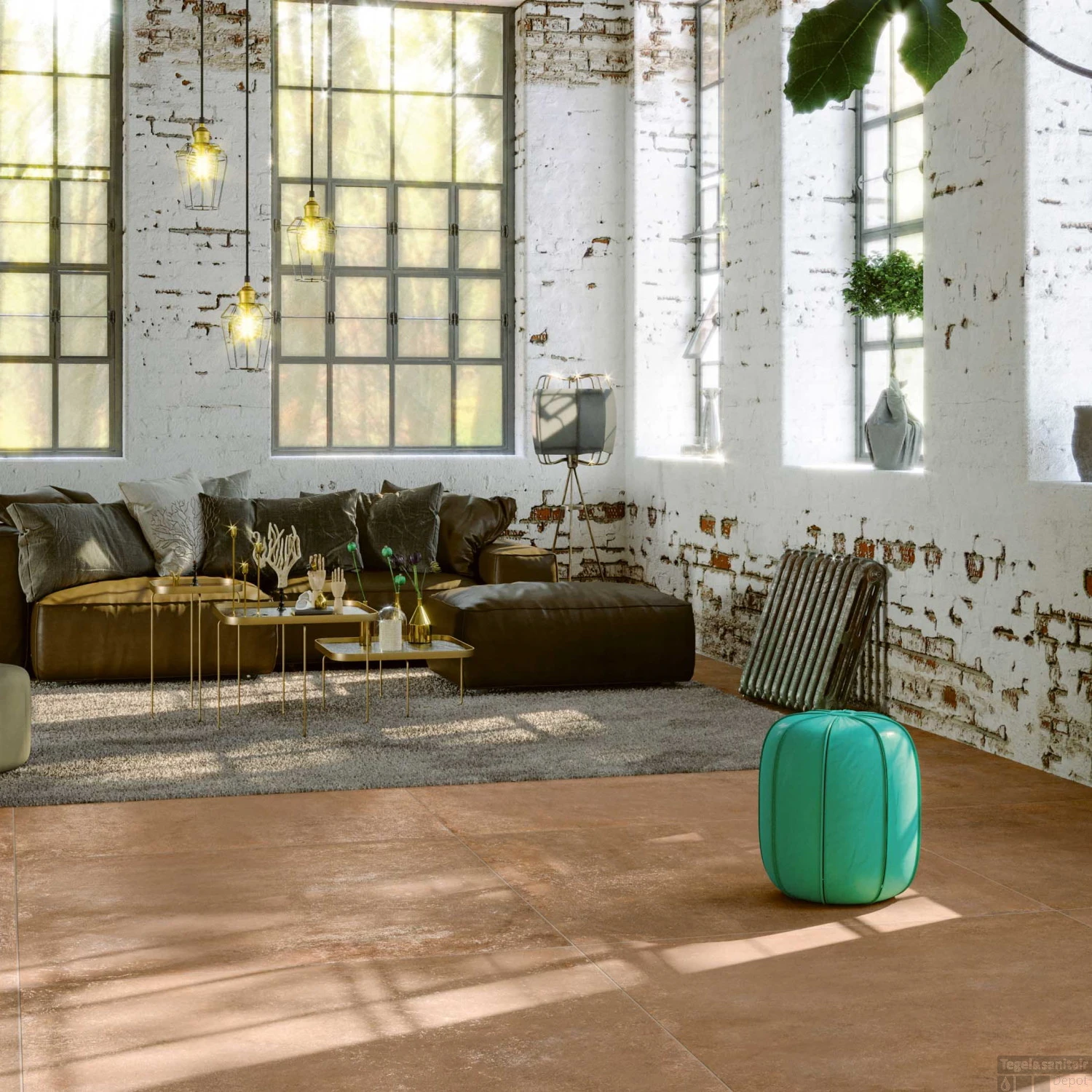 Vloertegel Serenissima Studio 50 100x100 Cm R11 Terracotta (Doosinhoud 1m2) 8 Vloertegel Serenissima Studio 50 100x100 Cm R11 Terracotta (Doosinhoud 1m2) - Afbeelding 6