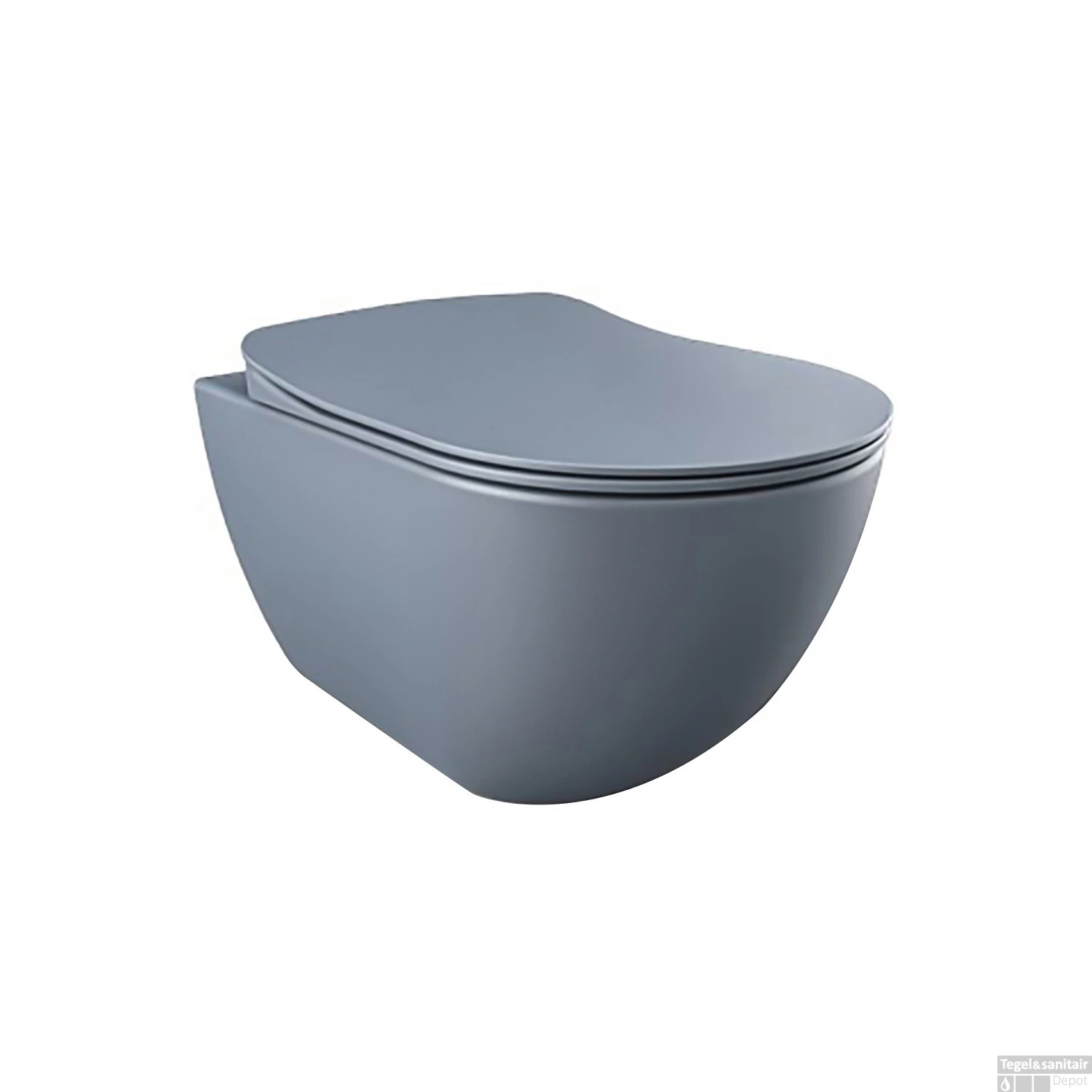 Wandcloset Boss & Wessing Freedom Randloos Met Bidet Mat Basalt (Exclusief Zitting)