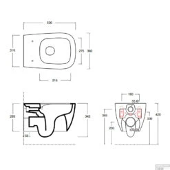 Wandcloset Salenzi Mirare Randloos Excl. Zitting Mat Wit -Badkamermeubels wandcloset salenzi mirare randloos excl. zitting mat wit tech