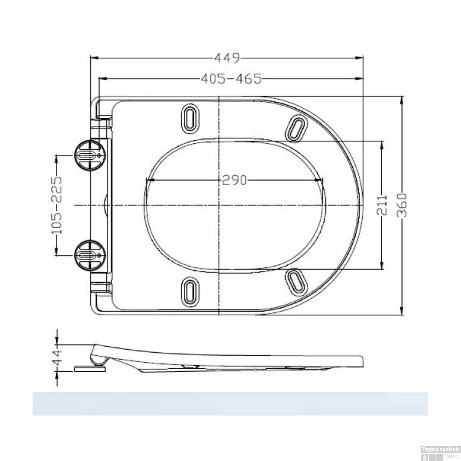 Wandcloset Wiesbaden Vesta Junior Diepspoel Randloos Wit (Inclusief Flatline Zitting Wit) - Afbeelding 3