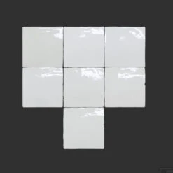 Wandtegel Rajoles Tesanal Snow Brillo 13x13 Cm (doosinhoud: 1,00 M2 Per Doos)