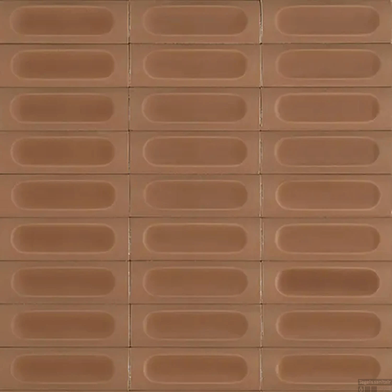 Wandtegel Vtwonen Chop Decor 5x15 Cm 3D Mat Mattone (doosinhoud 0.81m2)