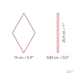 Wandtegel Zyx Diamond Area Black Matt 15x25.9 Cm Mat Zwart (Doosinhoud 0,66m2) -Badkamermeubels wandtegel zyx diamond area 15x25.9 cm tech 2