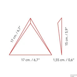 Wandtegel Zyx Triangle Cascade Black Matt 15x17 Cm Mat Zwart (Doosinhoud 0.42m2) -Badkamermeubels wandtegel zyx triangle cascade 15x17 cm tech 2