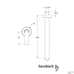 Wanduitloop Herzbach Living 21 Cm Ronde Rozetten Chroom -Badkamermeubels wanduitloop herzbach living 21 cm ronde rozetten chroom tech