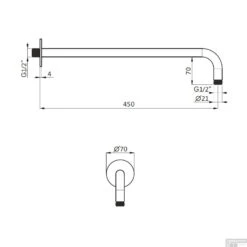 Wanduitloop Herzbach Living Spa PVD-Coating 45 Cm Messing Goud 5 Wanduitloop Herzbach Living Spa PVD-Coating 45 Cm Messing Goud -Badkamermeubels wanduitloop herzbach living spa pvd coating 45 cm messing goud tech