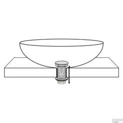 Wastafel Afvoerplug Differnz Pop Up Design 9.8 Cm Goud -Badkamermeubels wastafel afvoerplug differnz pop up design 9.8 cm goud detail