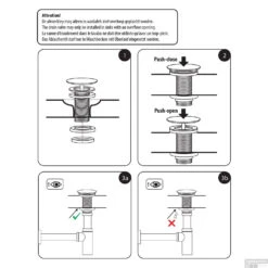 Wastafel Afvoerplug Differnz Pop Up Design 9.8 Cm Goud -Badkamermeubels wastafel afvoerplug differnz pop up design 9.8 cm goud detail2