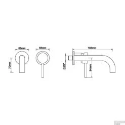 Wastafelkraan BWS Inbouwkraan Eenhendel Geborsteld Messing Goud (inbouw En Afbouwdeel) -Badkamermeubels wastafelkraan bws inbouwkraan afbouwdeel eenhendel mat zwart tech 2 1 3