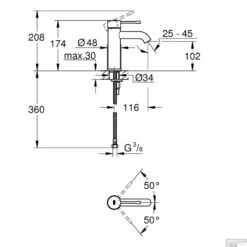Wastafelmengkraan Grohe Essence Opbouwkraan Warm Sunset Geborsteld -Badkamermeubels wastafelmengkraan grohe essence opbouwkraan warm sunset geborsteld tech