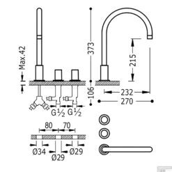 Wastafelmengkraan Tres Study Exclusive 3-Gats Kraan Links Met Draaiknoppen Uitloop Gebogen 21,5 Cm Rond Mat Zwart -Badkamermeubels wastafelmengkraan tres study exclusive 3 gats kraan links met draaiknoppen uitloop gebogen 21 5 cm rond mat zwart tech