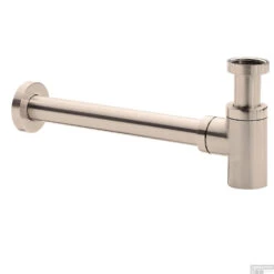 Wiesbaden Luxe Bekersifon Compact Rond Incl Muurbuis En Rozet. Inox/RVS