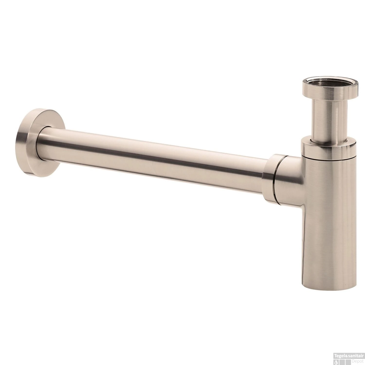 Wiesbaden Luxe Bekersifon Rond Incl Muurbuis En Rozet. Inox/RVS 3 Wiesbaden Luxe Bekersifon Rond Incl Muurbuis En Rozet. Inox/RVS