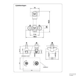 Wiesbaden Badkraan Inbouw Set Caral 01 Mat Zwart -Badkamermeubels wiesbaden badkraan inbouw set caral 01 mat zwart tech1