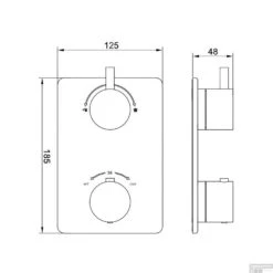 BWS Afbouwdeel Round 2-Weg Chroom Tbv Thermostatisch Inbouwdeel Uni 6 BWS Afbouwdeel Round 2-Weg Chroom Tbv Thermostatisch Inbouwdeel Uni -Badkamermeubels wiesbaden caral afbouwdeel therm. 2 weg chroom 2