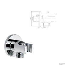 Wiesbaden Inbouw Regendouche | Caral Rechthoek | Muuruitloop | Chroom | SET02 -Badkamermeubels wiesbaden inbouw regendouche set 02 caral rechthoek muuruitloop chroom 6