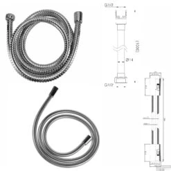 Wiesbaden Inbouw Regendouche | Caral Rechthoek | Muuruitloop | Chroom | SET02 -Badkamermeubels wiesbaden inbouw regendouche set 02 caral rechthoek muuruitloop chroom 9