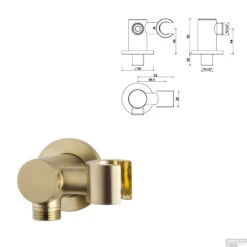 Wiesbaden Inbouw Regendouche Set Caral Rond Muuruitloop Geborsteld Messing Goud PVD Coating -Badkamermeubels wiesbaden inbouw regendouche set caral muuruitloop geborsteld messing goud 7